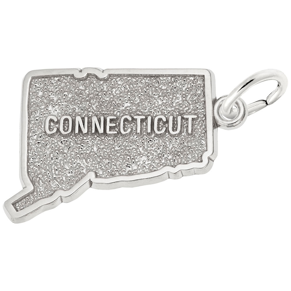 Connecticut Map Charm - Travel Souvenir Jewelry for Adventurers 3036