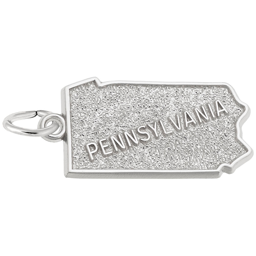 Pennsylvania Map Charm - Travel Souvenir Jewelry for Adventurers 3037