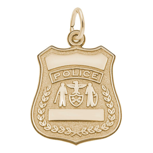 Police Badge Charm for Bracelets - Law Enforcement Jewelry Gift 3039