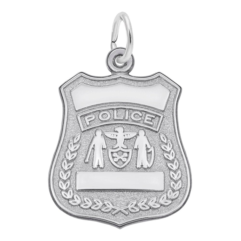 Police Badge Charm for Bracelets - Law Enforcement Jewelry Gift 3039