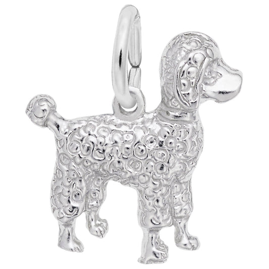 Small Poodle Dog Charm - Adorable Pet Jewelry for Dog Lovers 3042