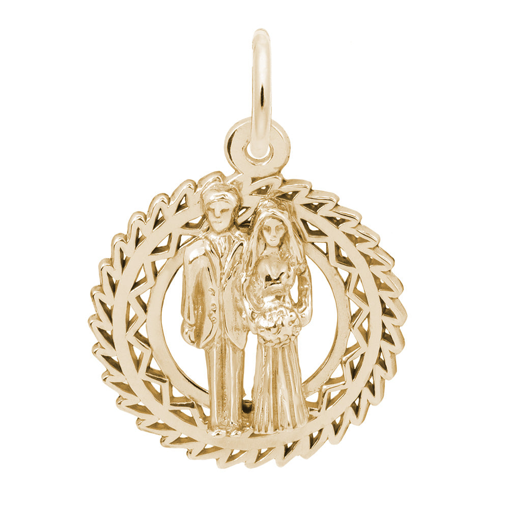 Elegant Bride and Groom Charm for Wedding Love Keepsake 3055