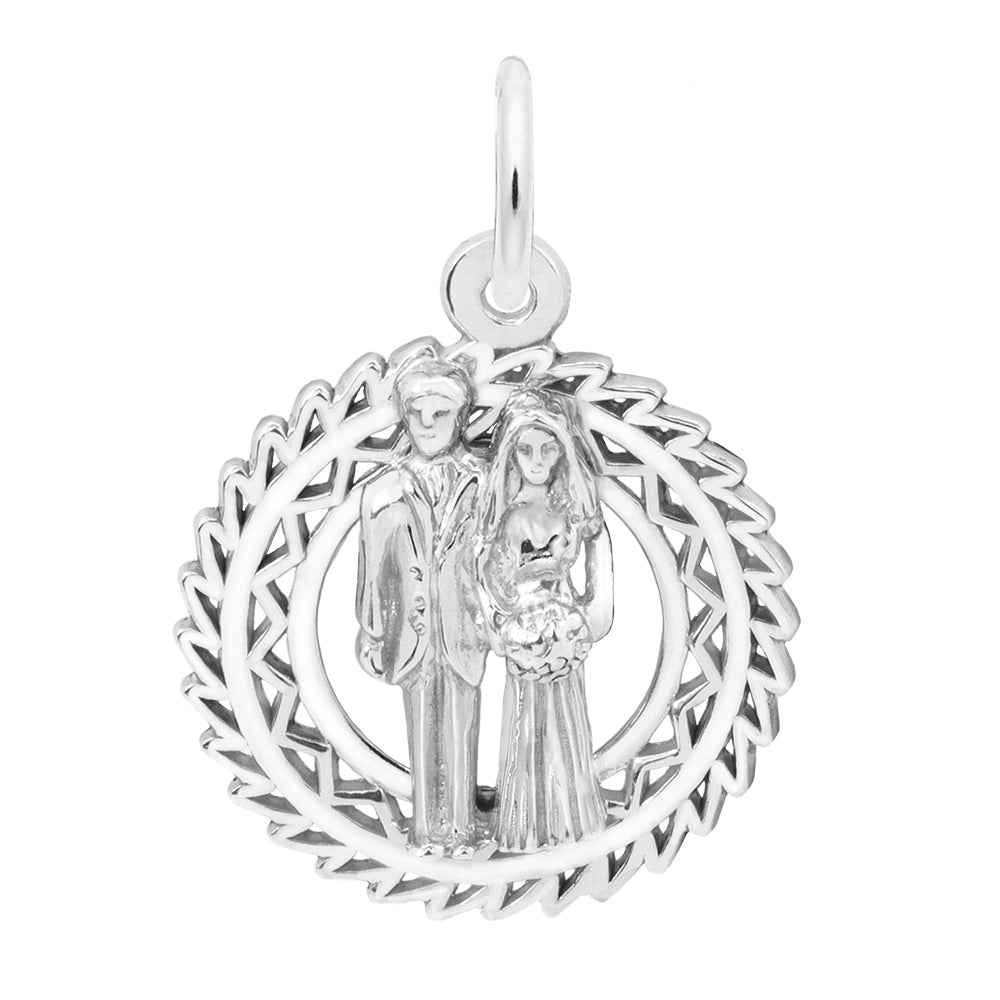 Elegant Bride and Groom Charm for Wedding Love Keepsake 3055