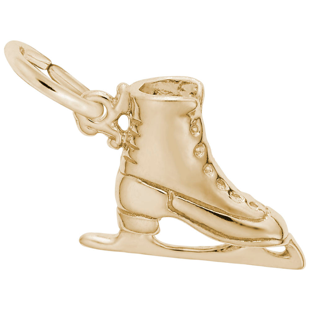 Winter Figure Skate Charm - Elegant Ice Skating Jewelry Accessory 3056