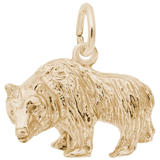 Grizzly Bear Charm - Unique Animal Jewelry for Nature Lovers 3069