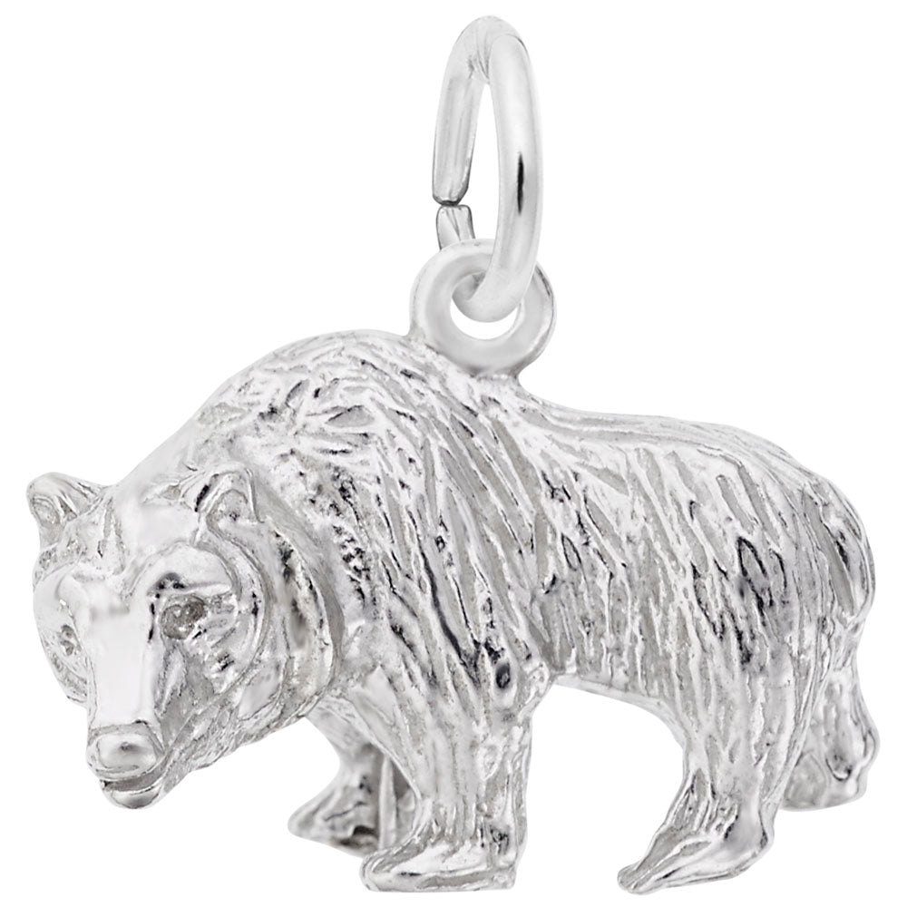 Grizzly Bear Charm - Unique Animal Jewelry for Nature Lovers 3069