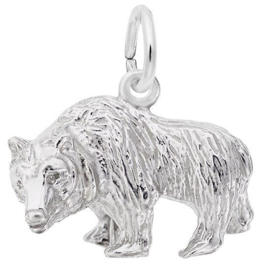 Grizzly Bear Charm - Unique Animal Jewelry for Nature Lovers 3069