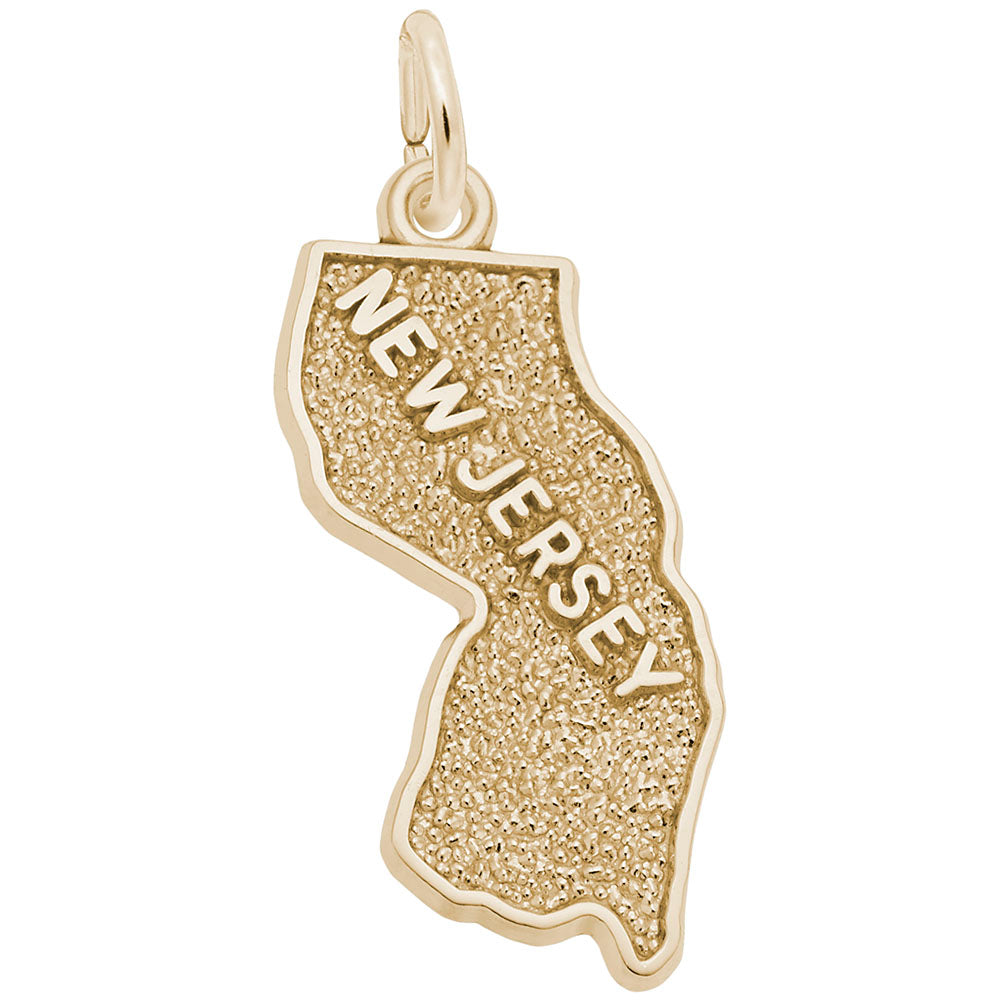 New Jersey Map Charm - Travel Souvenir Jewelry for NJ Lovers 3071