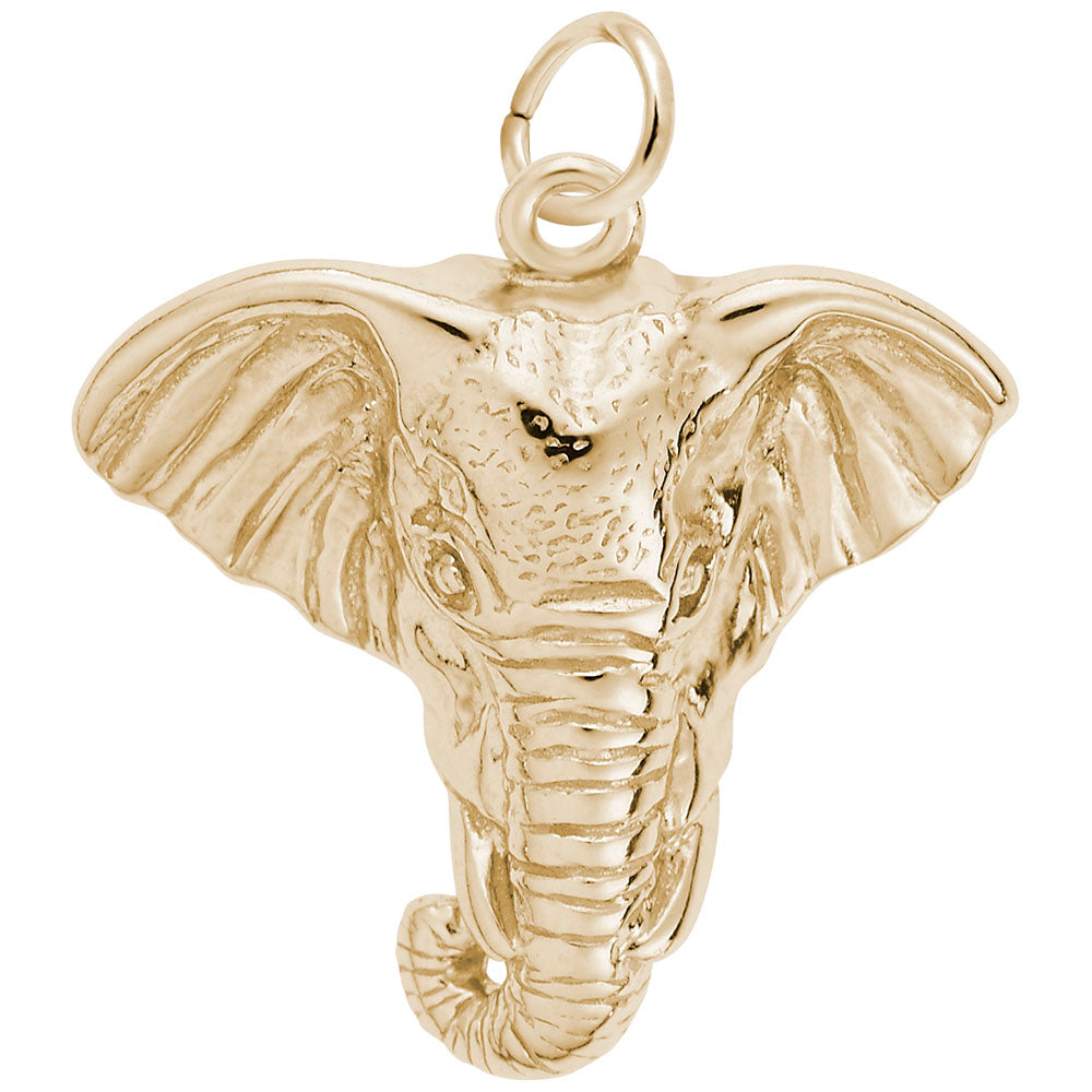 Elegant Elephant Head Charm for Animal Lovers - Rembrandt Charms 3095