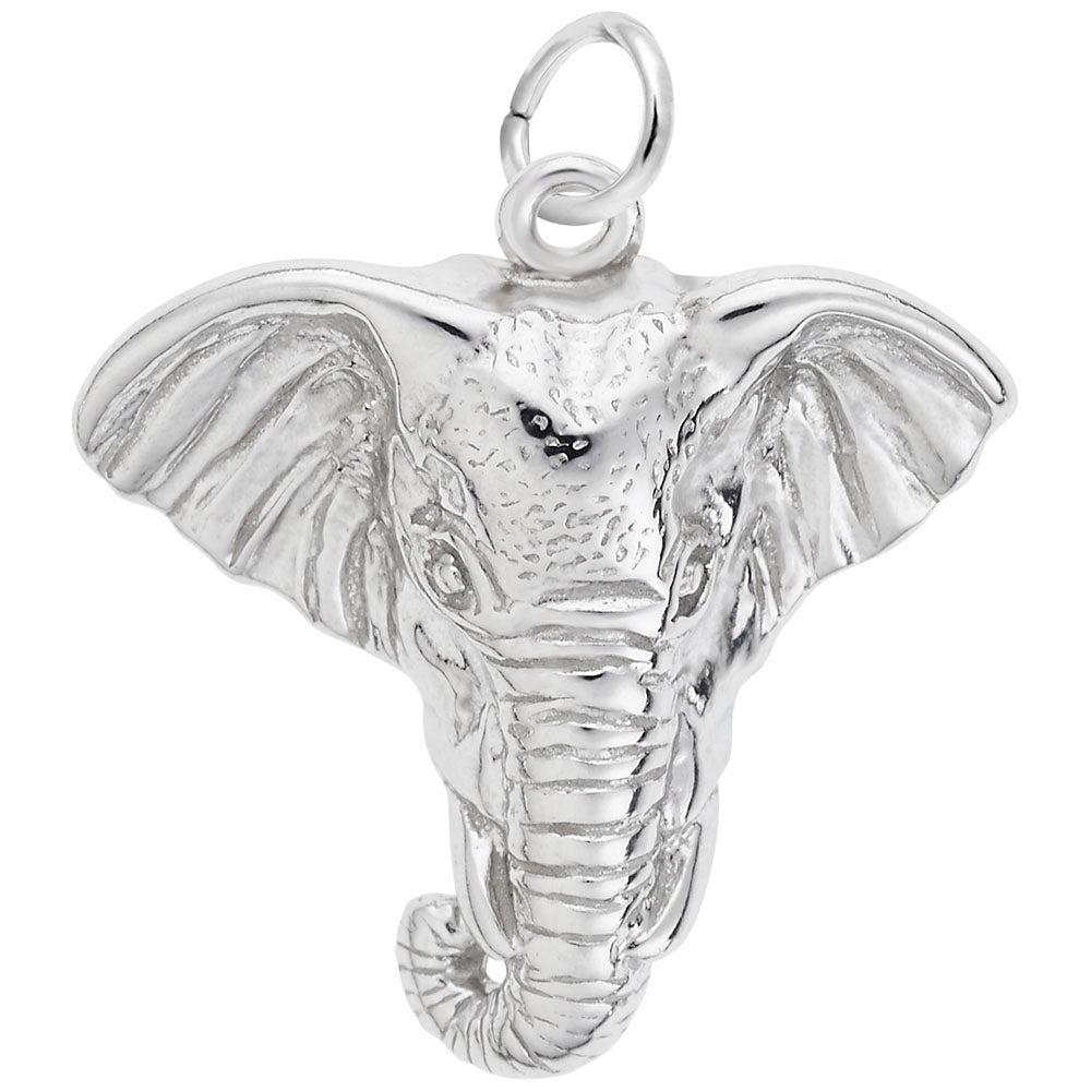Elegant Elephant Head Charm for Animal Lovers - Rembrandt Charms 3095
