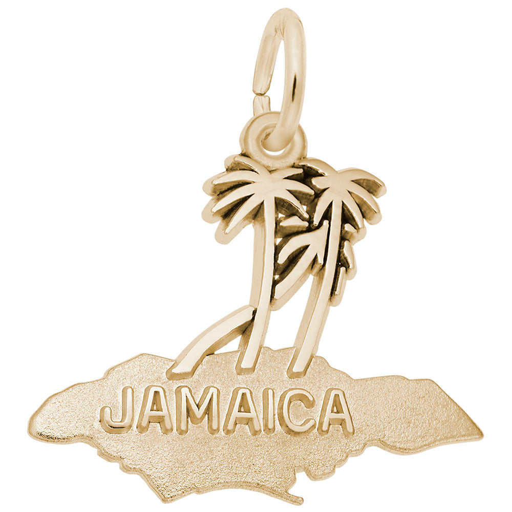 Jamaica Palms Charm - Tropical Island Jewelry for Travel Lovers 3112
