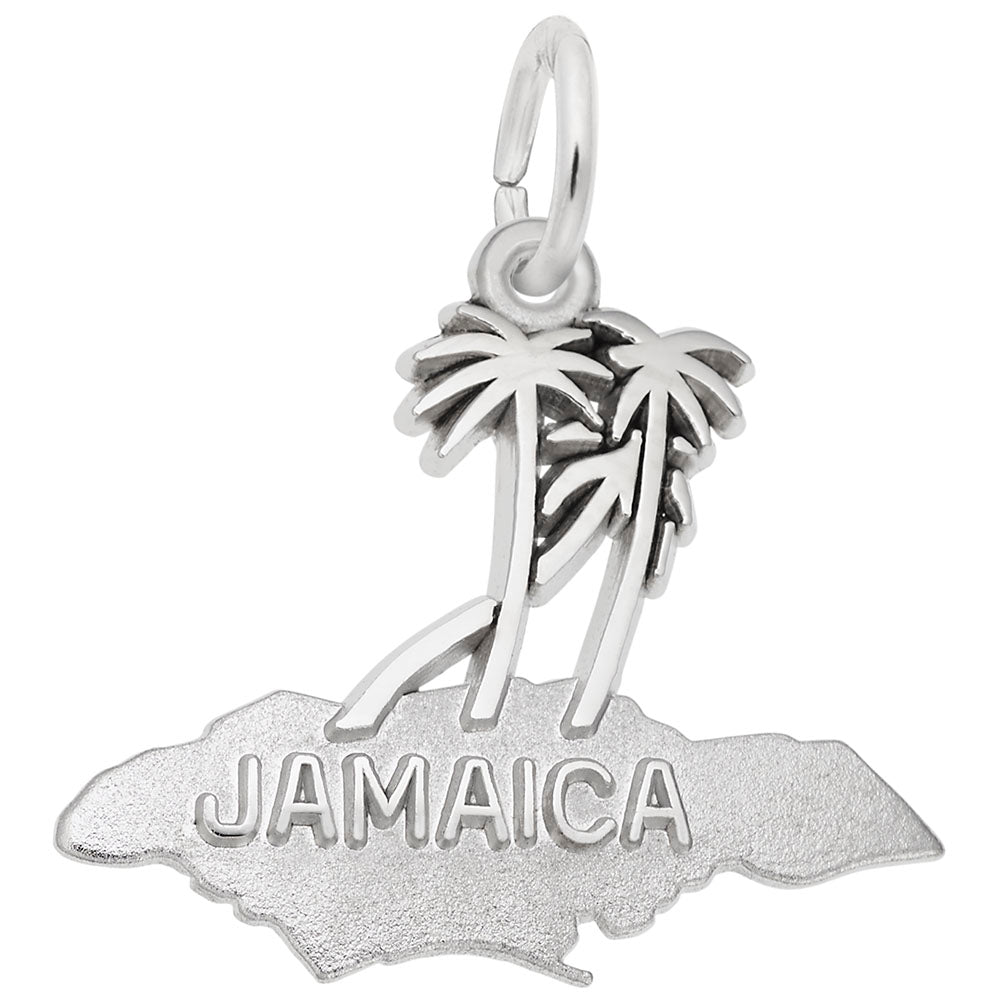 Jamaica Palms Charm - Tropical Island Jewelry for Travel Lovers 3112