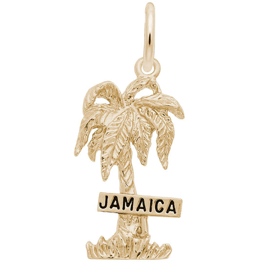 Jamaica Palm Tree Charm - Tropical Island Jewelry for Travelers 3122