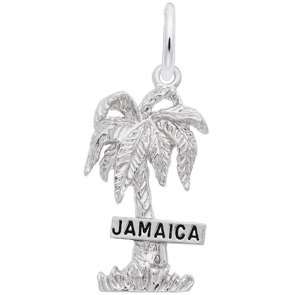 Jamaica Palm Tree Charm - Tropical Island Jewelry for Travelers 3122