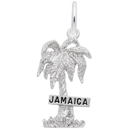Jamaica Palm Tree Charm - Tropical Island Jewelry for Travelers 3122