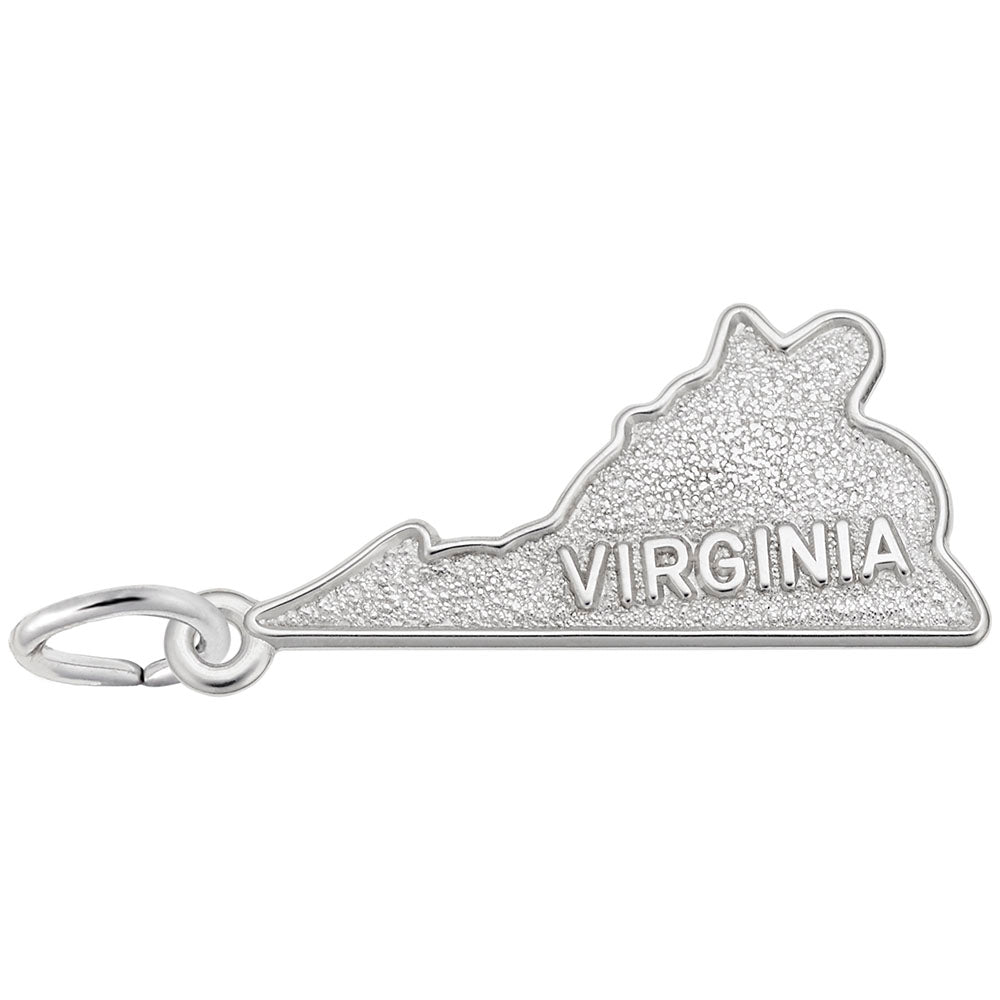 Virginia Map Charm - Travel Souvenir Jewelry for Adventurers 3133