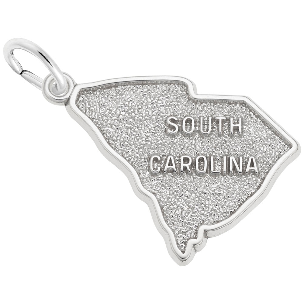 South Carolina Map Charm - Travel Souvenir Jewelry for Adventurers 3137