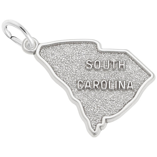 South Carolina Map Charm - Travel Souvenir Jewelry for Adventurers 3137