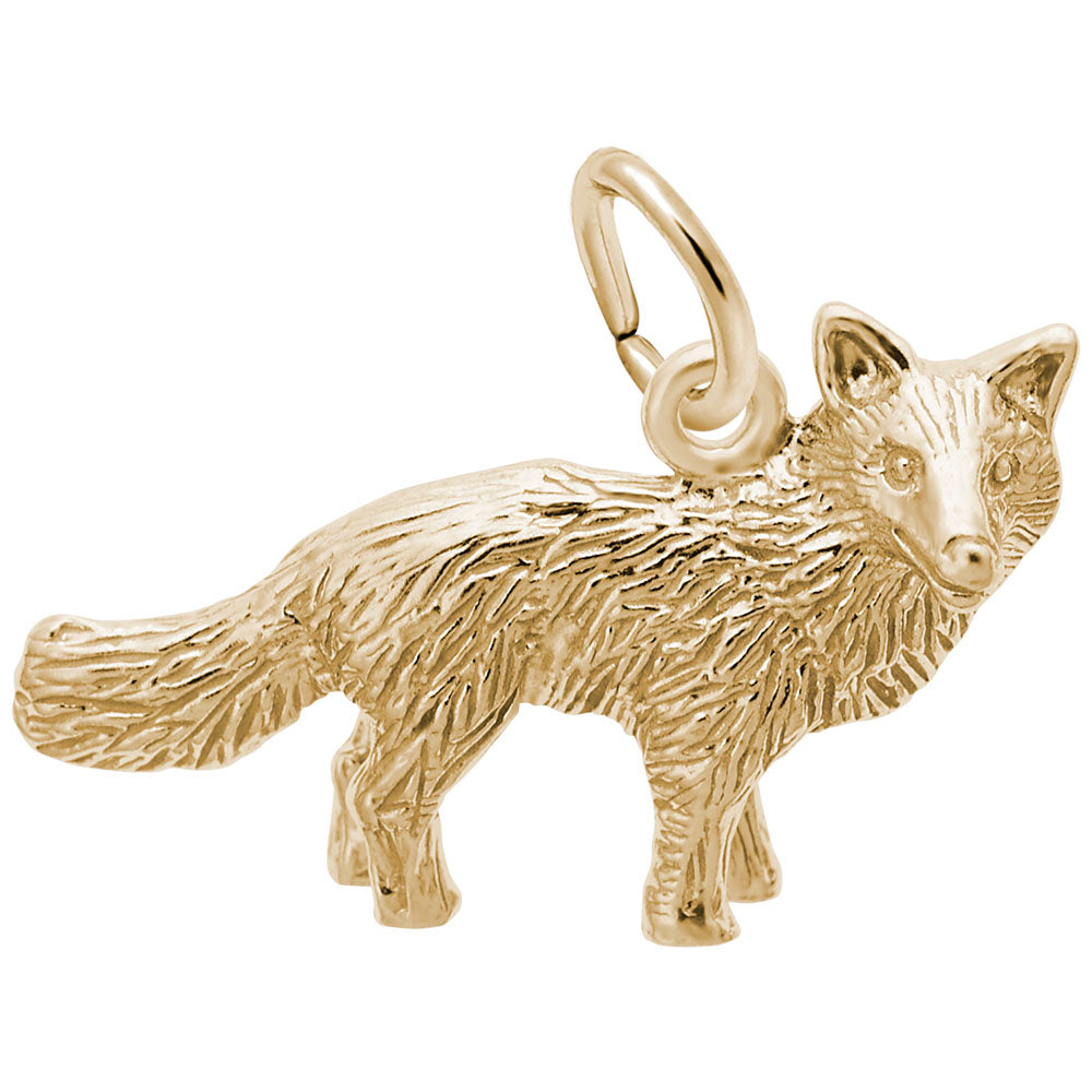 Charming Fox Pendant - Sterling Silver Animal Charm for Jewelry 3161