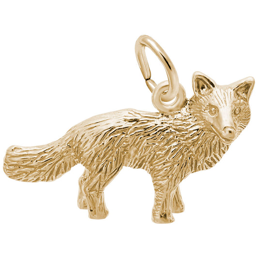 Charming Fox Pendant - Sterling Silver Animal Charm for Jewelry 3161