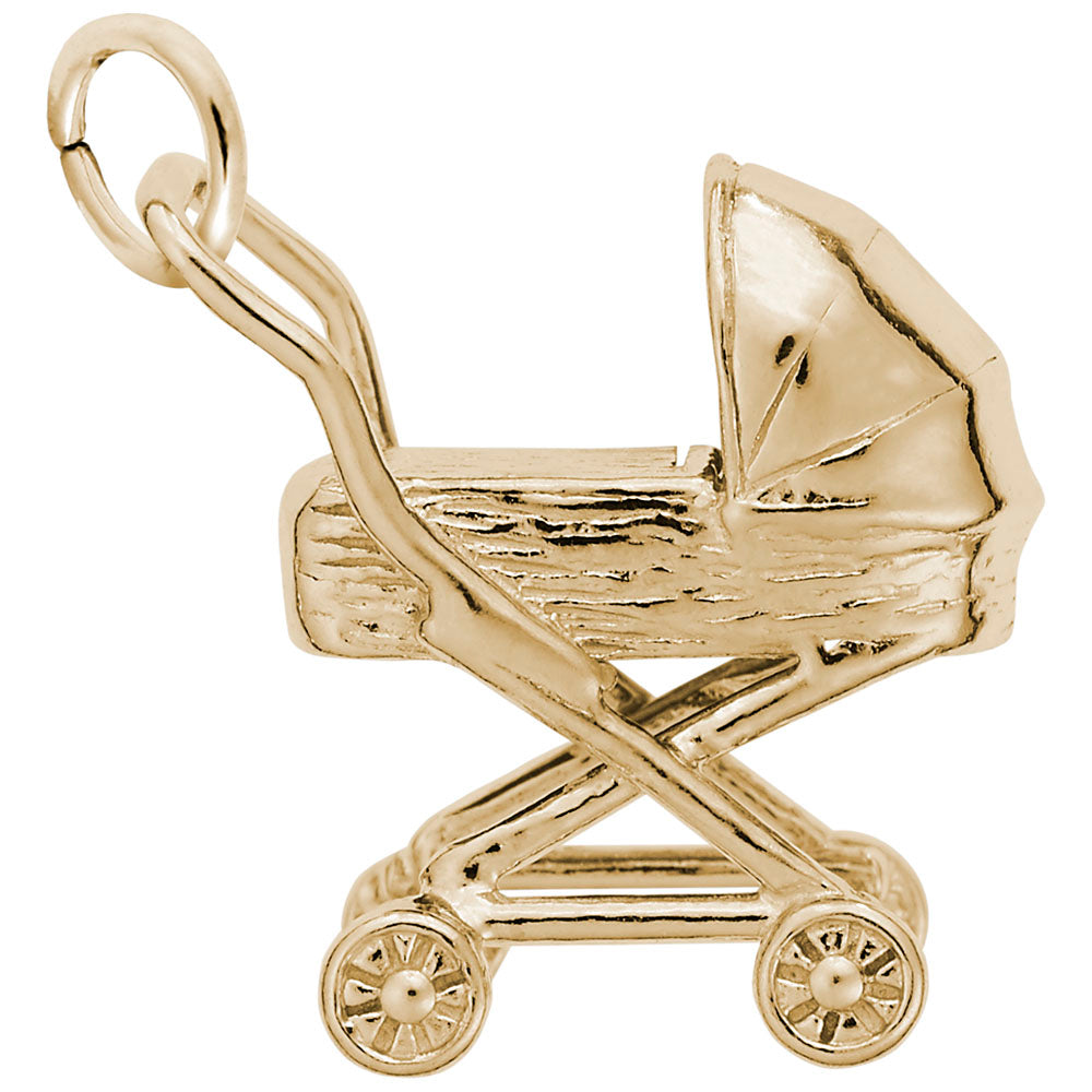 Traditional Baby Carriage Charm - Perfect Gift for New Parents 3209