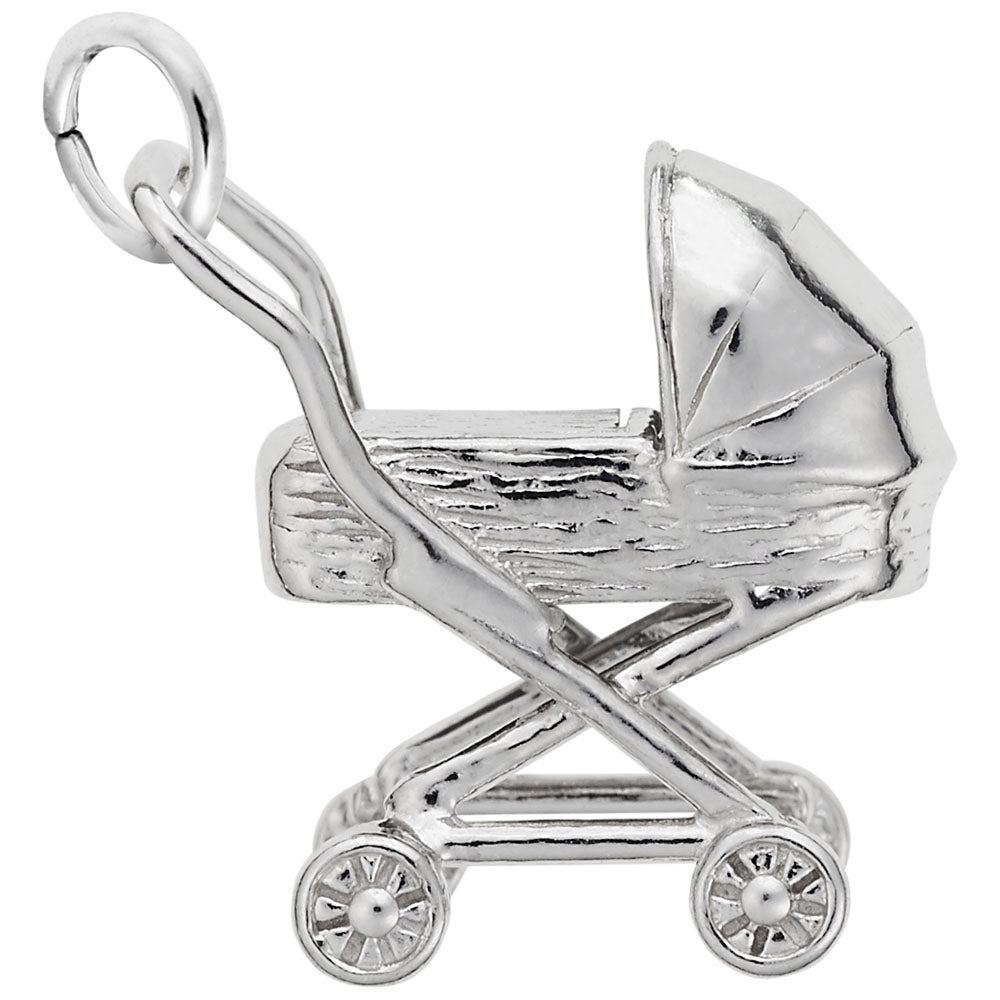 Traditional Baby Carriage Charm - Perfect Gift for New Parents 3209