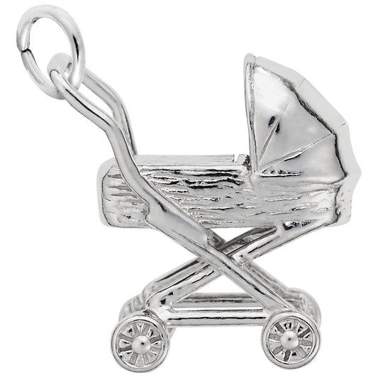 Traditional Baby Carriage Charm - Perfect Gift for New Parents 3209