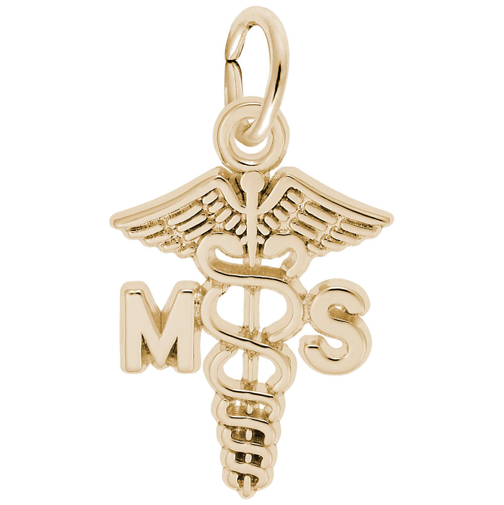 Medical Secretary Caduceus Charm - Perfect Gift for Healthcare Pros 3213