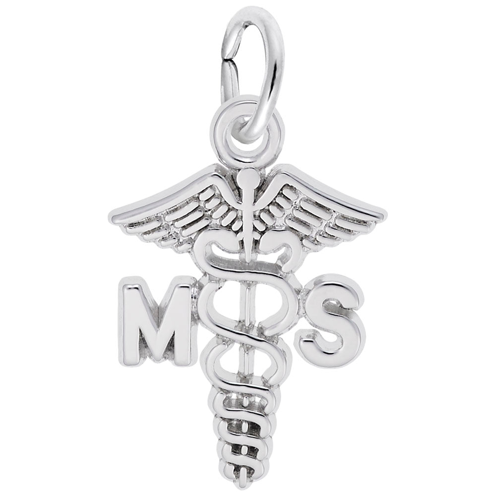 Medical Secretary Caduceus Charm - Perfect Gift for Healthcare Pros 3213