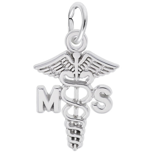 Medical Secretary Caduceus Charm - Perfect Gift for Healthcare Pros 3213