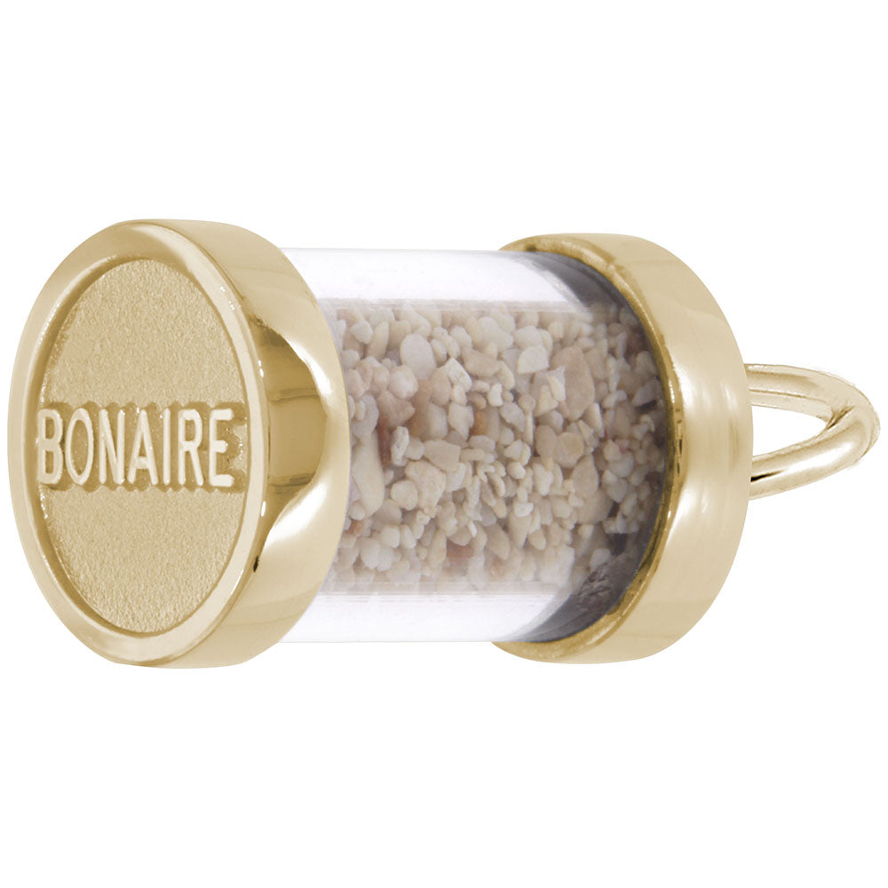 Bonaire Sand Capsule Charm - Unique Travel Keepsake Jewelry 3219