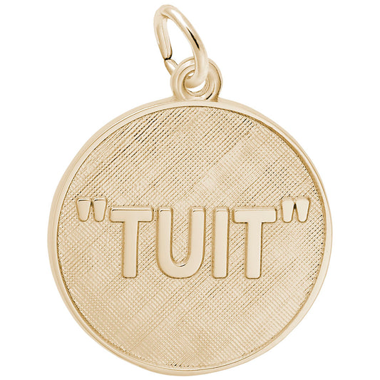 Personalized Tuit Disc Charm - Meaningful Symbolic Jewelry 3268