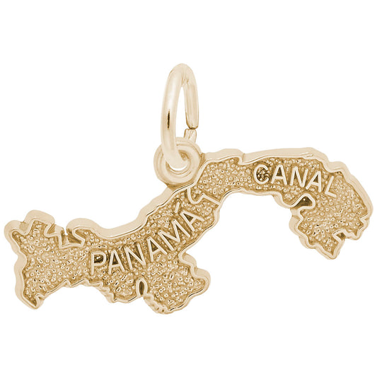Panama Canal Map Charm