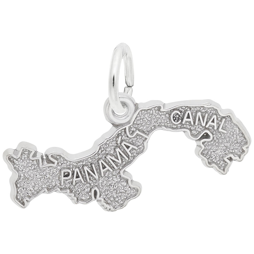 Panama Canal Map Charm - Unique Travel Souvenir Jewelry Gift 3283