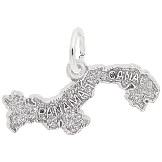 Panama Canal Map Charm - Unique Travel Souvenir Jewelry Gift 3283