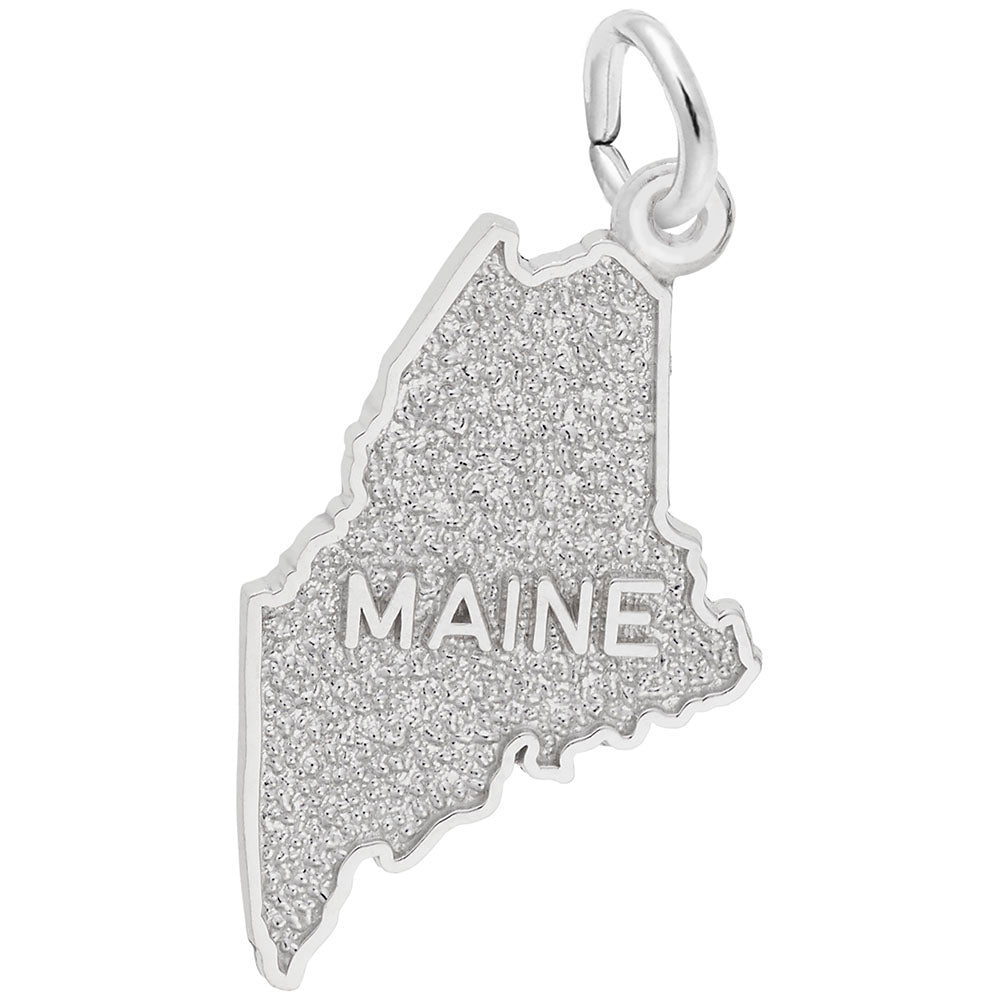 Maine Map Charm - Travel Souvenir Jewelry for Adventure Lovers 3296