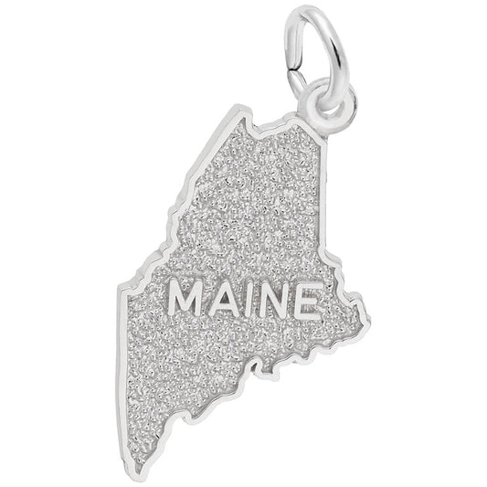 Maine Map Charm - Travel Souvenir Jewelry for Adventure Lovers 3296