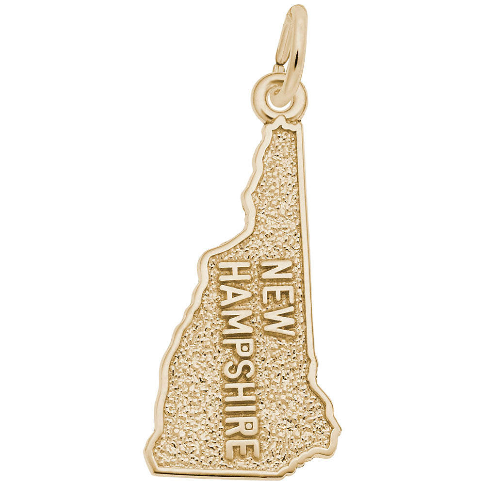 New Hampshire Map Charm - Travel Souvenir Jewelry for Adventurers 3297