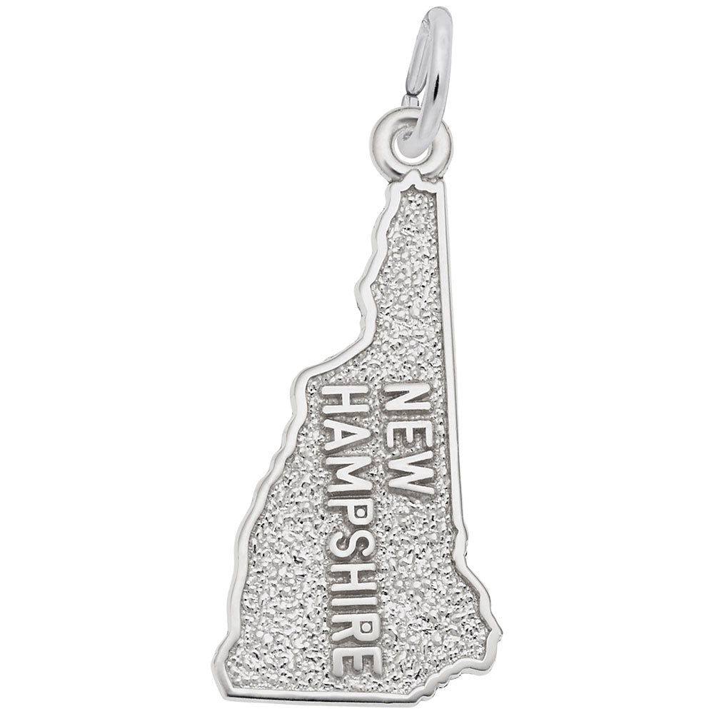 New Hampshire Map Charm - Travel Souvenir Jewelry for Adventurers 3297