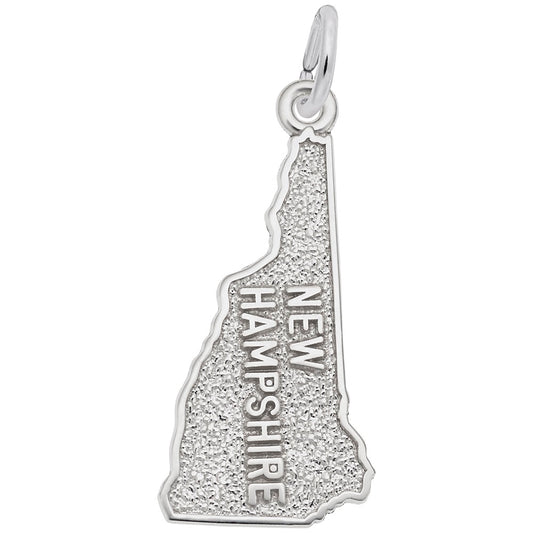 New Hampshire Map Charm - Travel Souvenir Jewelry for Adventurers 3297