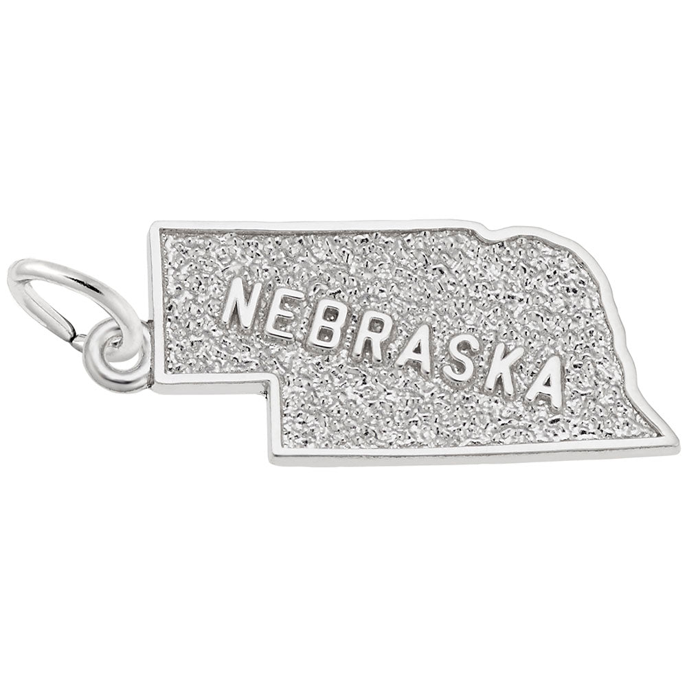 Explore Nebraska with Our Unique Nebraska Map Charm - Travel Jewelry 3298