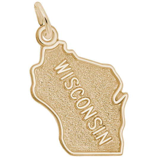Wisconsin Map Charm - Travel Souvenir Jewelry for Adventurers 3299