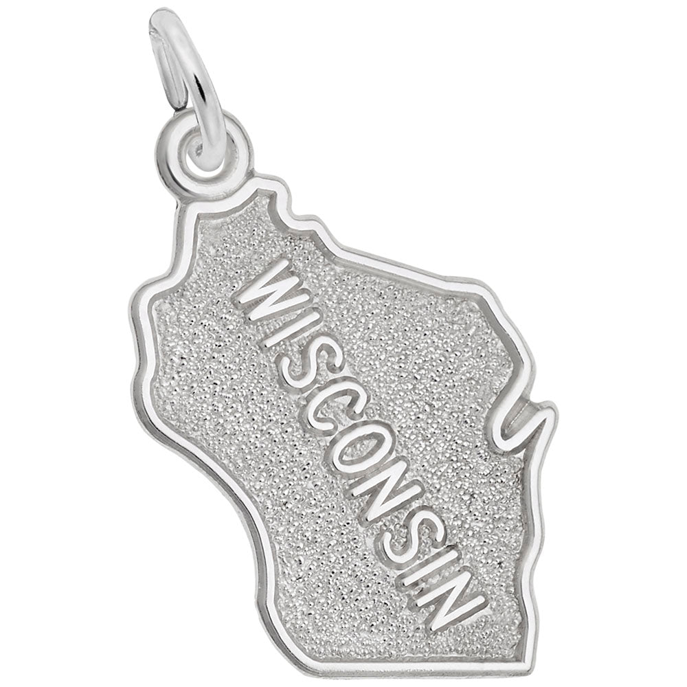 Wisconsin Map Charm - Travel Souvenir Jewelry for Adventurers 3299