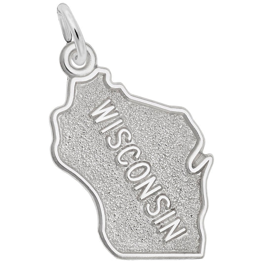 Wisconsin Map Charm - Travel Souvenir Jewelry for Adventurers 3299