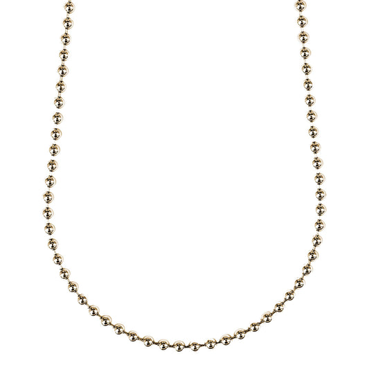 Ball Chain Necklace Large - 27, Gold Plate