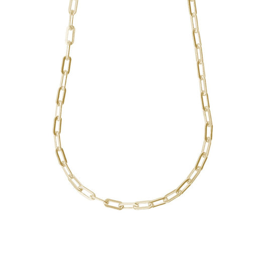 Small Paperclip Necklace - 18", Gold Plate