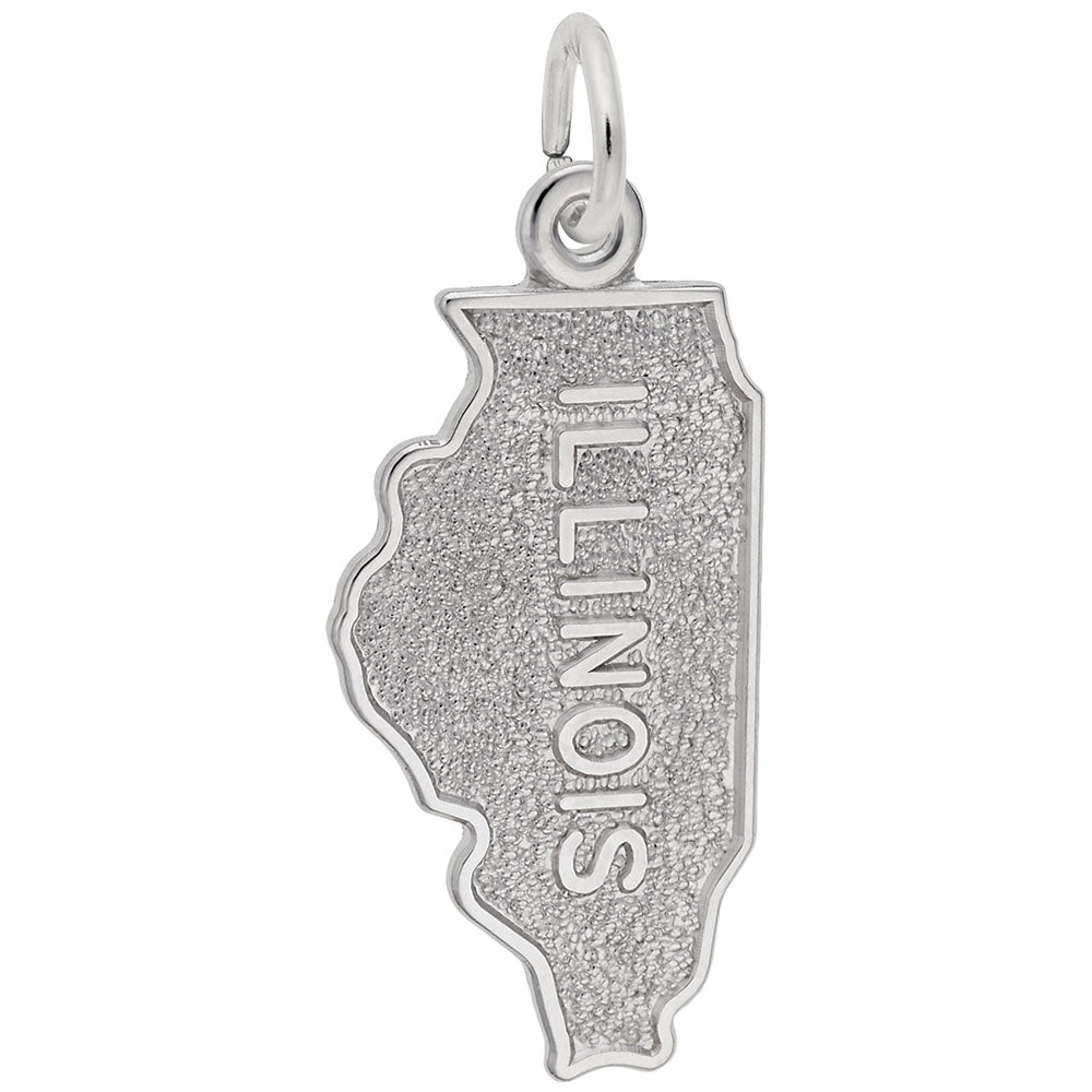 Illinois Map Charm - Travel Souvenir Jewelry for Adventure Lovers 3300