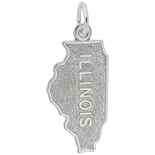 Illinois Map Charm - Travel Souvenir Jewelry for Adventure Lovers 3300