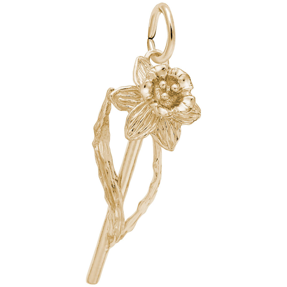 Spring Daffodil Flower Charm - Elegant Jewelry for Nature Lovers 3305