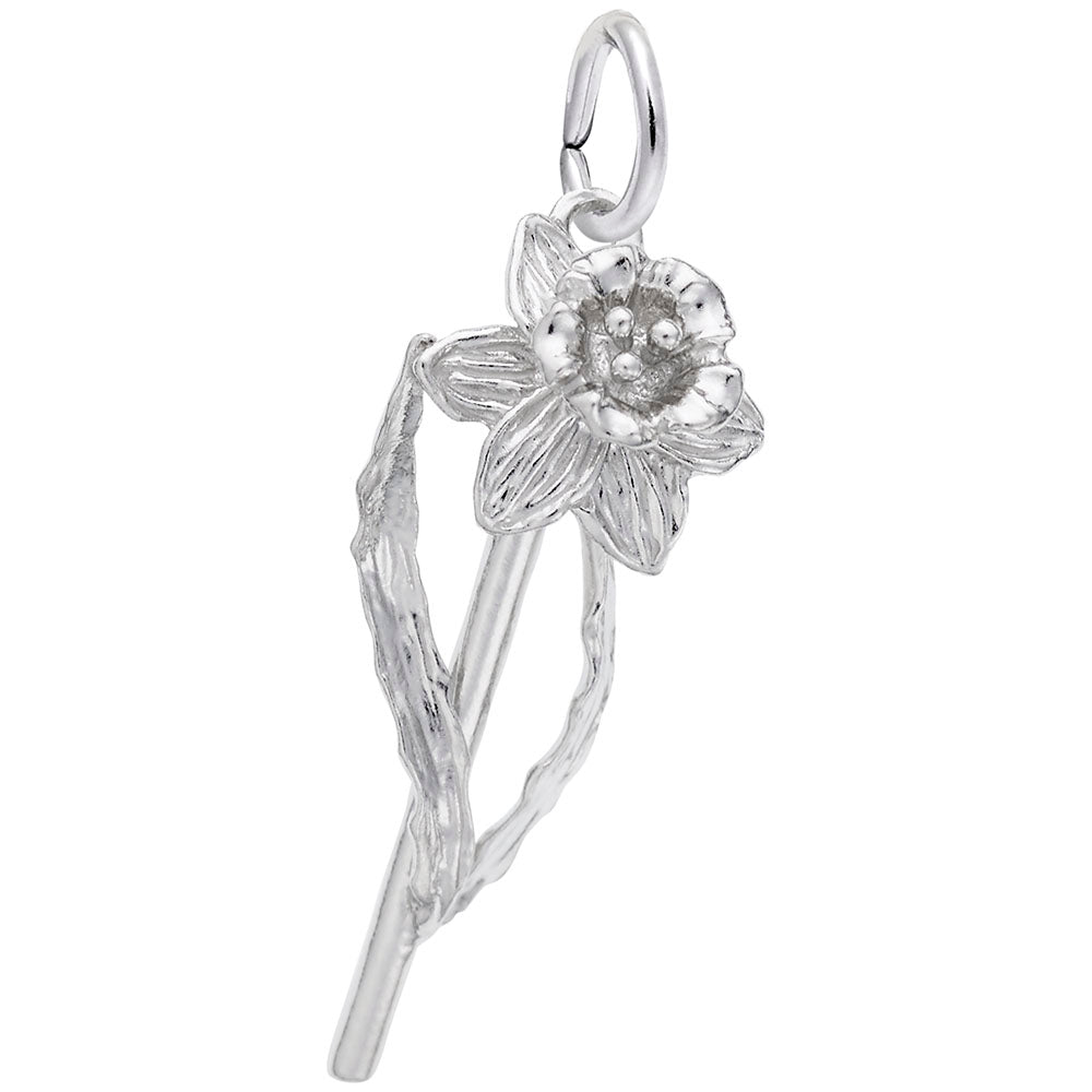 Spring Daffodil Flower Charm - Elegant Jewelry for Nature Lovers 3305